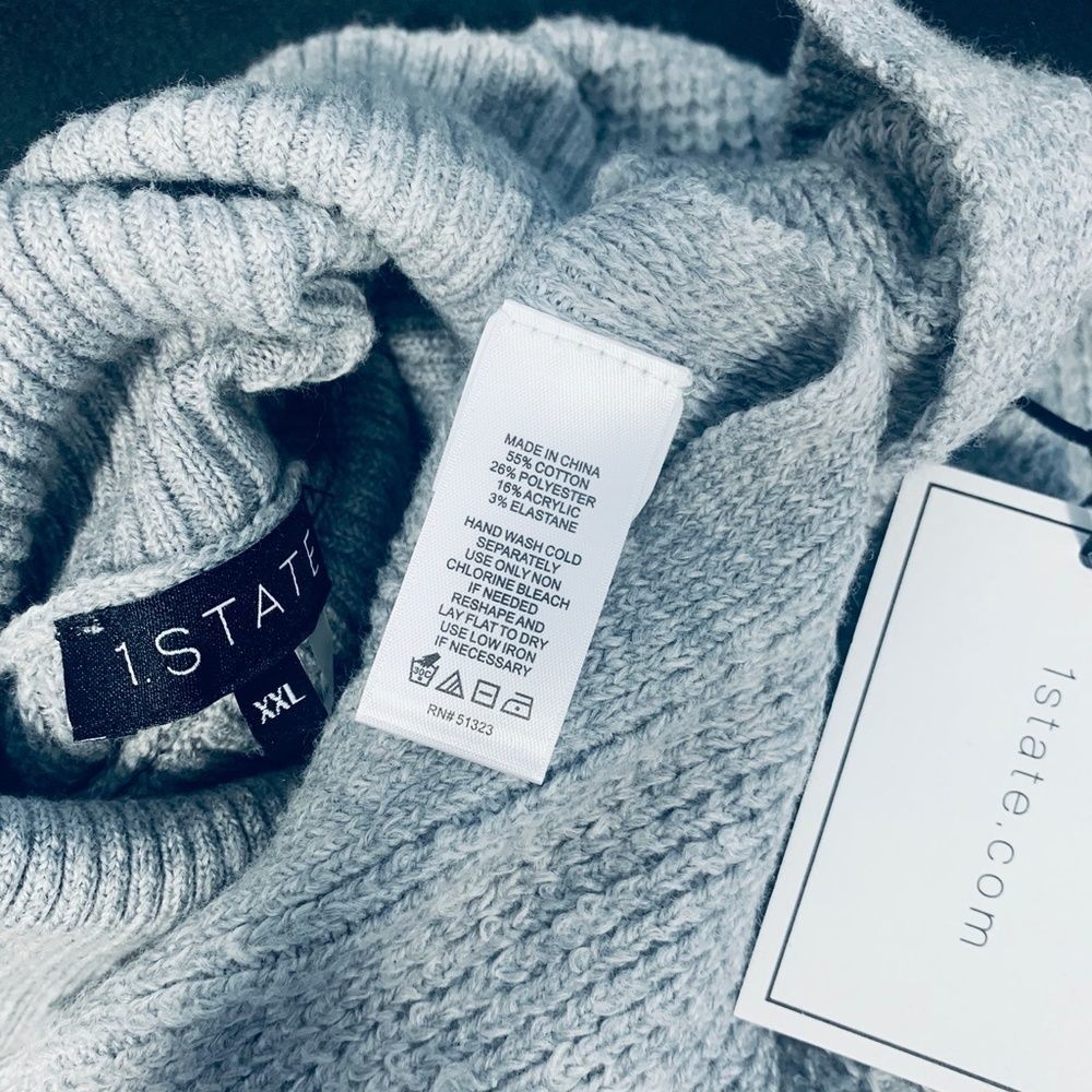 NWT 1. State Side Button Waffle Weave Turtleneck - Picture 11 of 14